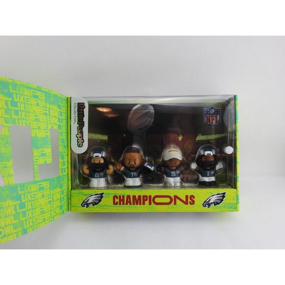 2 New Little People NFL Eagles Super Bowl Champions Kelly Green Sets Sealed - Picture 11 of 15